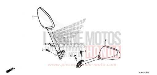 MIROIR CBR500RAJ de 2018